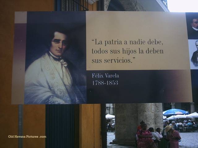 Mural Felix Varela, Plaza de la Catedral, Habana Vieja, Cuba
